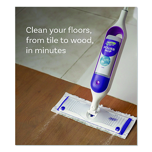 Swiffer PowerMop Mopping Pads, 15.4 x 5.3, White/Purple, 8/Pack (08189PK)