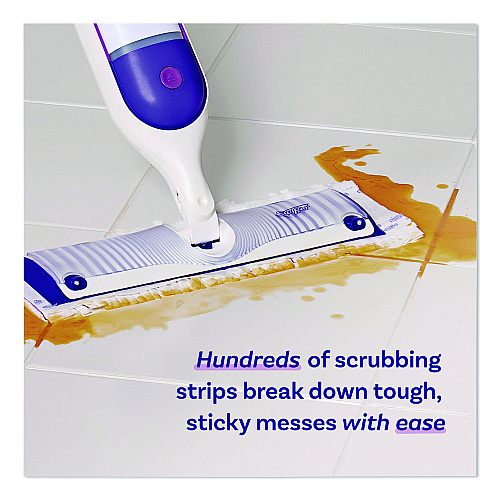 Swiffer PowerMop Mopping Pads, 15.4 x 5.3, White/Purple, 8/Pack (08189PK)