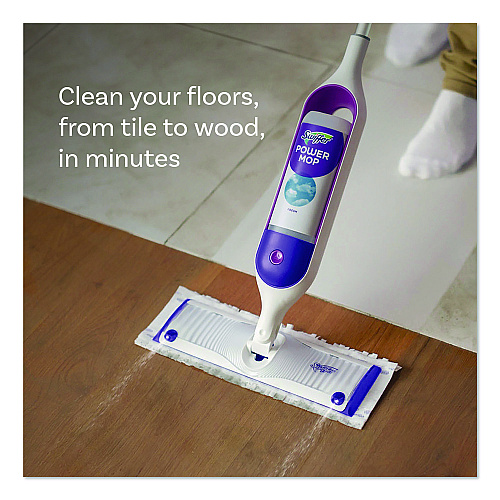 Swiffer PowerMop Mopping Pads, 15.4 x 5.3, White/Purple. 11/Pack (12868PK)