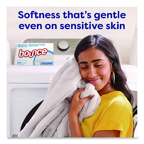 Bounce free and gentle Dryer Sheets, Fragrance-Free, 240/Box (24684BX)