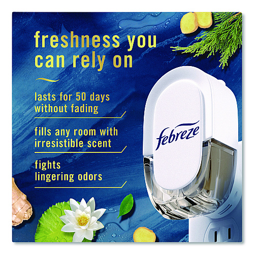 Febreze PLUG Air Freshener Refills, Ocean, 0.87 oz, 3/Pack (71932)