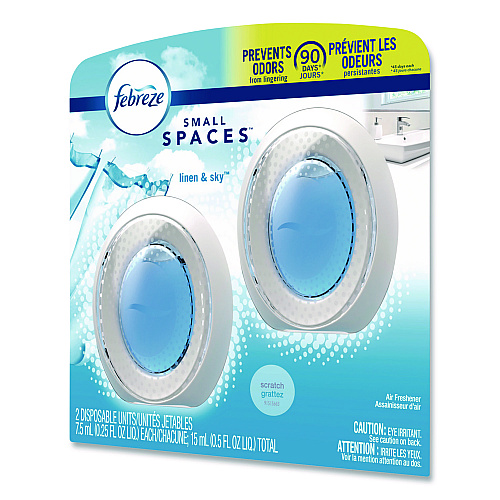 Febreze smallSPACES, Linen and Sky, 0.25 oz, 2/Pack (93326EA)