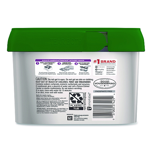 Cascade Action Pacs+Oxi, Fresh Scent, 26.7 oz Tub, 48/Pack (3700027425)