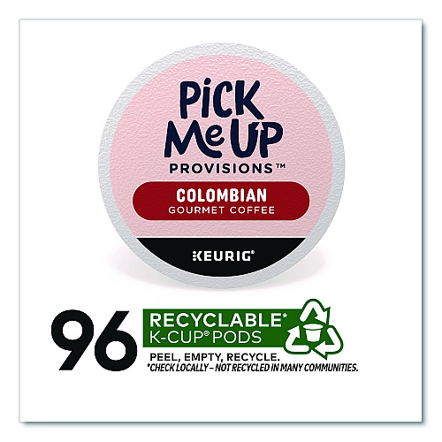 Pick Me Up Provisions Colombian Coffee K-Cups, 24/Box, 96/Carton (52969CT)