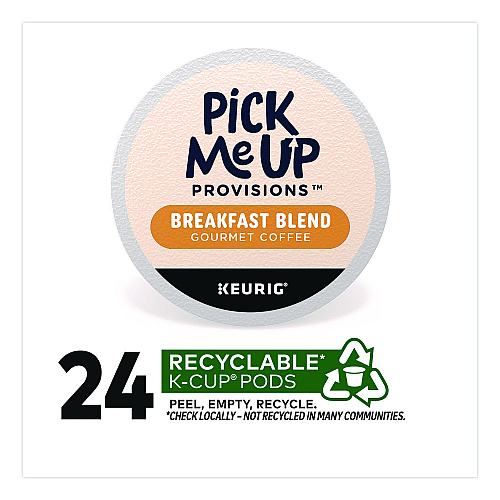 Pick Me Up Provisions Breakfast Blend Coffee K-Cups, 24/Box (5000381024)