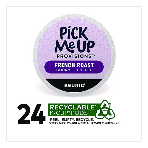 Pick Me Up Provisions French Roast Coffee K-Cups, 24/Box (5000381026)