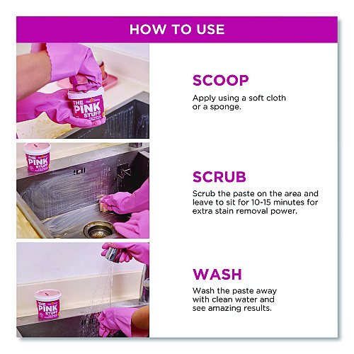 The Pink Stuff Miracle Cleaner Degreaser Paste, 17.6 oz Canister (823781)