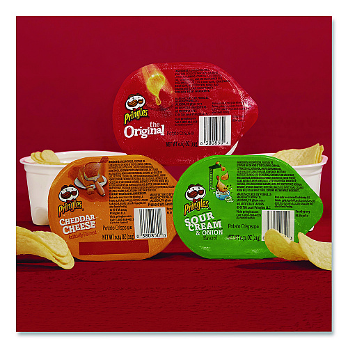 Pringles Variety Pack Potato Chips, Sour Cream and Onion/Cheddar Cheese/Original, 0.67 oz/0.74 oz Cans, 72/Carton (KEE18251)