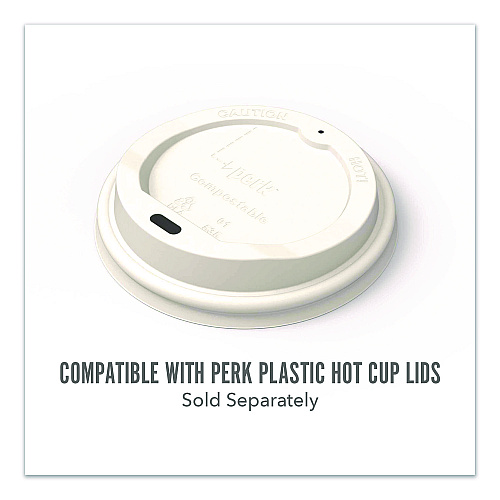 Perk Insulated Paper Hot Cups, 12 oz, White/Blue, 480/Carton (PK60911CT)