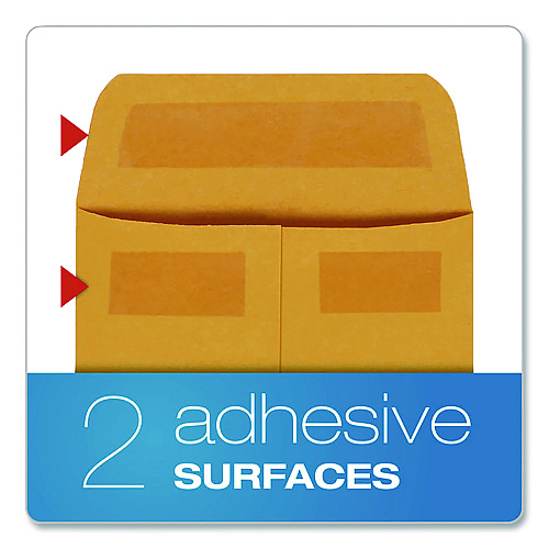Quality Park Redi-Seal Coin and Small Parts Envelope, #7, Cheese Blade Flap, Redi-Seal Adhesive Closure, 3.5 x 6.5, Kraft Brown, 500/Box (50765)