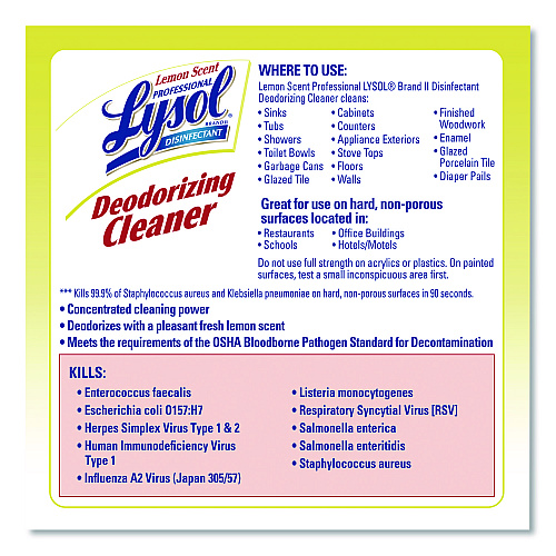 Lysol No-Rinse Sanitizer Concentrate, Unscented, 128 oz Bottle (3624174389)