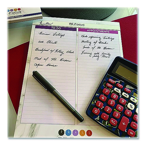 Re-focus the Creative Office Premium Legal Pads To-Do/Appointment Lists, List Format, (30) Light Purple/Dark Purple/White Marble 8.5 x 11 Sheets, 2/Pack (PINKLEGALPAD)
