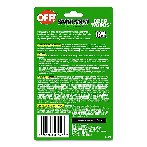 OFF! Deep Woods OFF for Sportsmen, 1 oz Pump Bottle (317188EA)