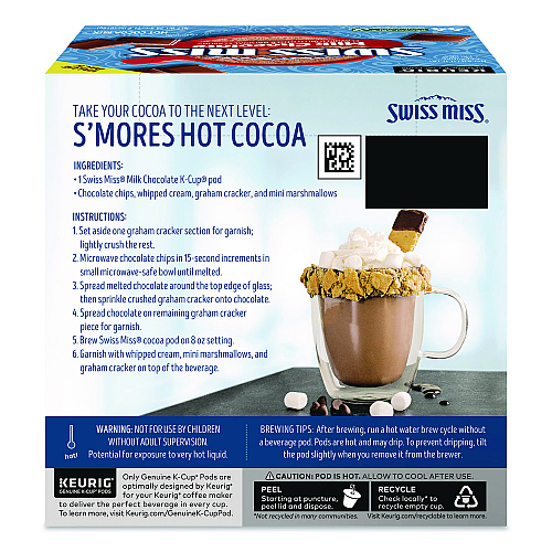 Swiss Miss Milk Chocolate Hot Cocoa K-Cups, 0.65 oz, 44/Box (2259481)