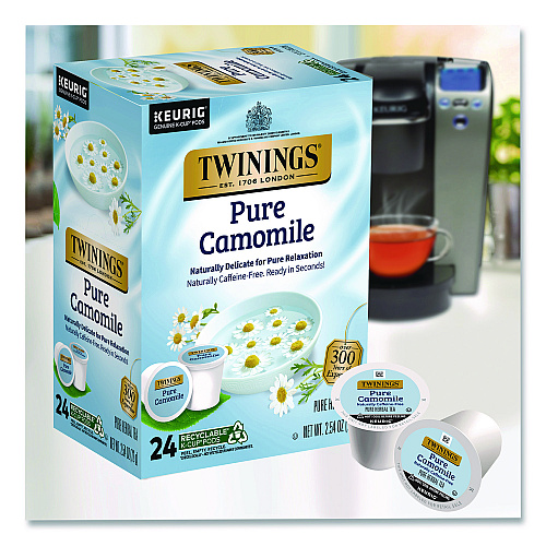 TWININGS Tea K-Cups, Pure Camomile, 0.11 oz, 24/Box (TNA85790)