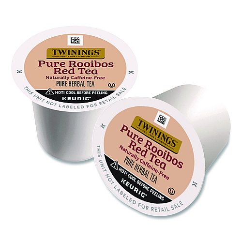 TWININGS Tea K-Cups, Pure Rooibos Red Tea, 0.12 oz, 24/Box (TNA85791)