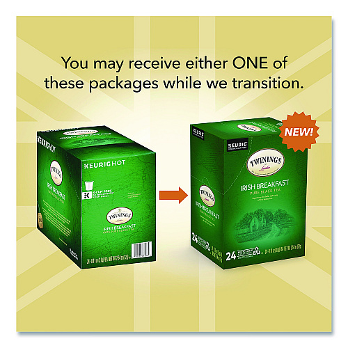 TWININGS Tea K-Cups, Irish Breakfast, 0.11 oz, 24/Box (TNA87303)