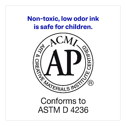 Avery MARKS A LOT Large Desk-Style Permanent Marker with Metal Pocket Clip, Broad Bullet Tip, Black (24878EA)