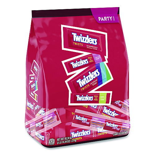 Twizzlers Chewy Candy Pack, Assorted Flavors, 46.34 oz Bag (HEC94479)