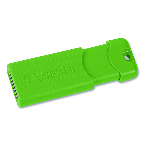 Verbatim PinStripe USB 3.2 Flash Drive, 16 GB, Blue/Green/Red, 3/Pack (70386)