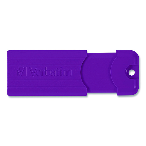Verbatim PinStripe USB 3.2 Flash Drive, 64 GB, Assorted Colors, 5/Pack (70389)