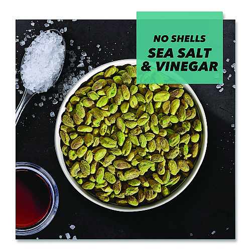 Paramount Farms Wonderful No Shells Pistachios, Sea Salt and Vinegar, 2.25 oz Bag, 8/Box (PAR70033)