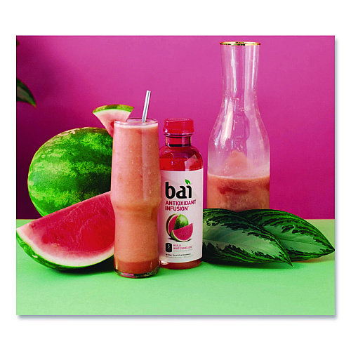 Bai Antioxidant Infused Beverage, Kula Watermelon 18 oz Bottle, 12/Carton (2712517)