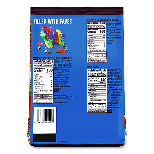 Hershey's Miniatures Variety Party Pack, Assorted Milk Chocolates, 33 oz Bag (HEC40049)