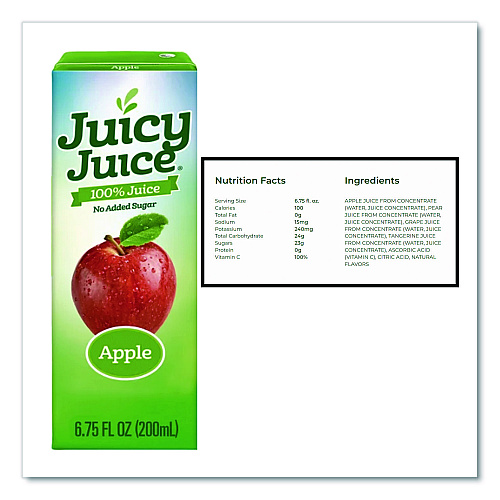Juicy Juice Juice Box Variety Pack, Assorted Flavors, 6.75 oz Box, 32/Carton (2730145)