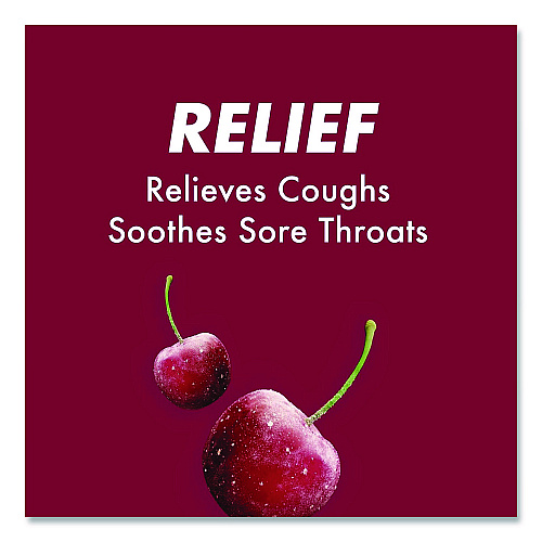 Halls Relief Menthol Cough Suppressant - Oral Anesthetic, Cherry, 30/Pack (621825221OWN)