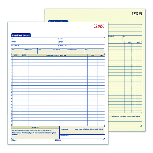 Adams Multipart Purchase Order Pad, Two-Part Carbonless, 8.38 x 10.19, 50 Forms Total (DC8131)