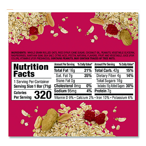 Bobo's Stuff'd Gluten-Free Peanut Butter and Berry Jam Oat Bar, 2.5 oz Bar, 12/Box (00103)