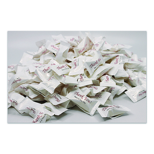 Stewart Superior Thank You Have a Nice Day Mints, White Buttermint, Individually Wrapped, 1,000/Carton (CJ3007B)