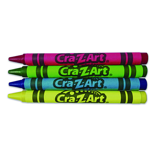 Cra-Z-Art Crayons, Regular Size, 4 Assorted Colors, 4/Box, 12 Boxes/Pack (1021748)