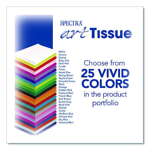 Pacon Spectra Art Tissue, 23 lb Tissue Weight, 20 x 30, Medium Blue, 24/Pack (P0059342)