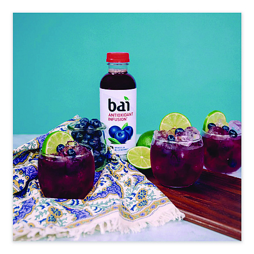 Bai Antioxidant Infused Beverage, Brasilia Blueberry, 18 oz Bottle, 12/Carton (2712518)