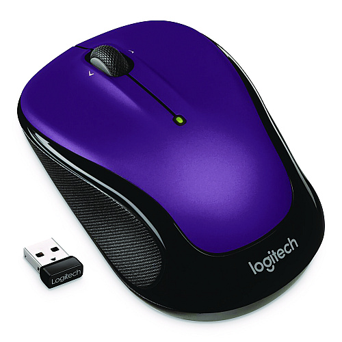 Logitech M325S Wireless Mouse, 2.4 GHz Frequency, 32.8 ft Wireless Range, Left/Right Hand Use, Violet (797070)