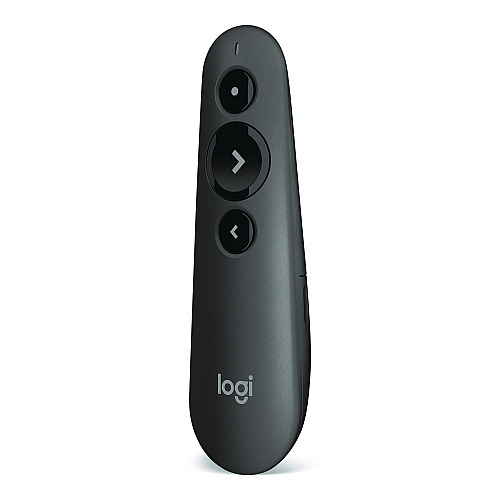 Logitech R500 Laser Presentation Remote, Class 1, Projects 65 ft, Gray (24342681)