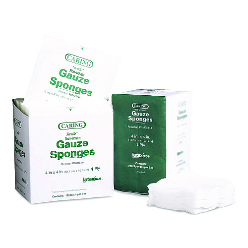 Medline Non-Woven Gauze Sponges, Non-Sterile, 4-Ply, 4 x 4, 200/Box (PRM25444)
