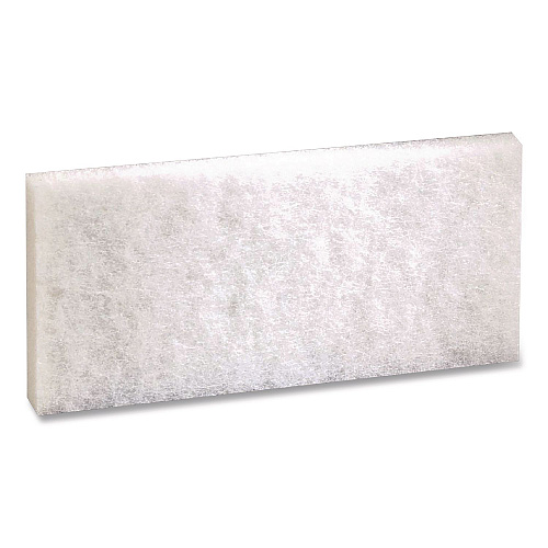 3M Doodlebug White Utility and Burnish Pads, 4.62 x 10, White, 10/Carton (08003B)