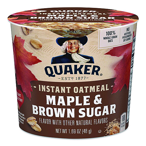 Quaker Instant Oatmeal, Maple Brown Sugar, 1.69 oz Packet, 24/Carton (570958)