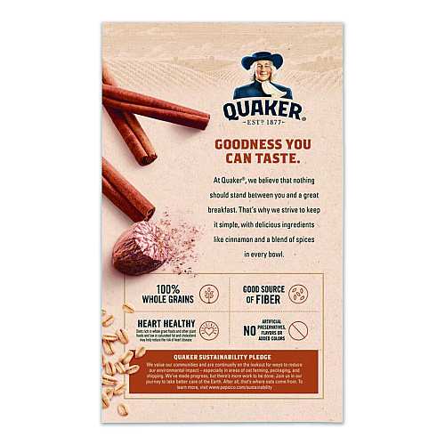 Quaker Instant Oatmeal, Assorted Flavors, 1.51 oz Packet, 64/Carton (2051065)