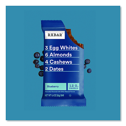 RXBAR Adult Bars, Blueberry, 1.83 oz Bar, 12/Box (CGO00426)