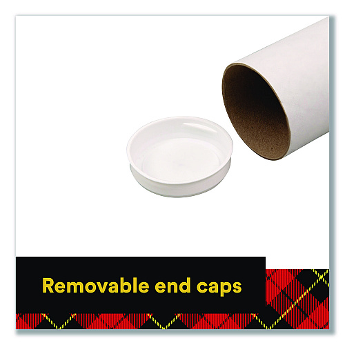 Scotch Mailing Tube, 24" Long, 2" Diameter, White, 12/Carton (7921CT)