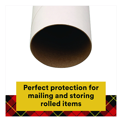 Scotch Mailing Tube, 36" Long, 3" Diameter, White (7979)