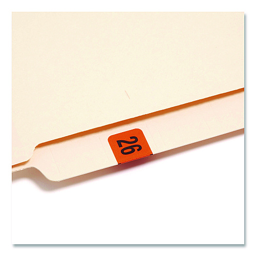 Smead Yearly End Tab File Folder Labels, 0.75 x 1.5, Orange, 500/Roll (68326)