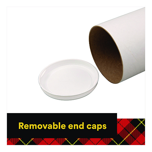 Scotch Mailing Tube, 48" Long, 4" Diameter, White (7982)
