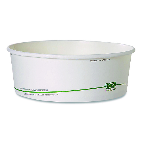 Eco-Products GreenStripe Paper Food Containers, 32 oz, 7.28" dia x 2.48", White, 300/Carton (EPBSC32SGS)