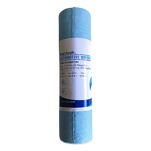 Boardwalk Automotive Wiper Rolls, 9.4 x 11, Blue, 55/Roll, 30 Rolls/Carton (AUTORL1650B)