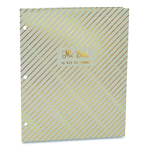 PUKKA PAD Two-Pocket Portfolio Folder, 1" Capacity, 9.6 x 11.9, Haze, Blue/Green/Taupe, 6/Pack (9980ASTHZE)
